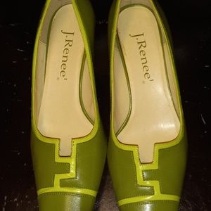 Olive green an lime green classy shoe